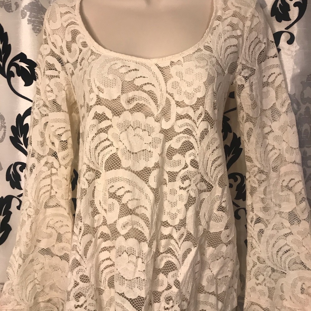 Express ivory lace top